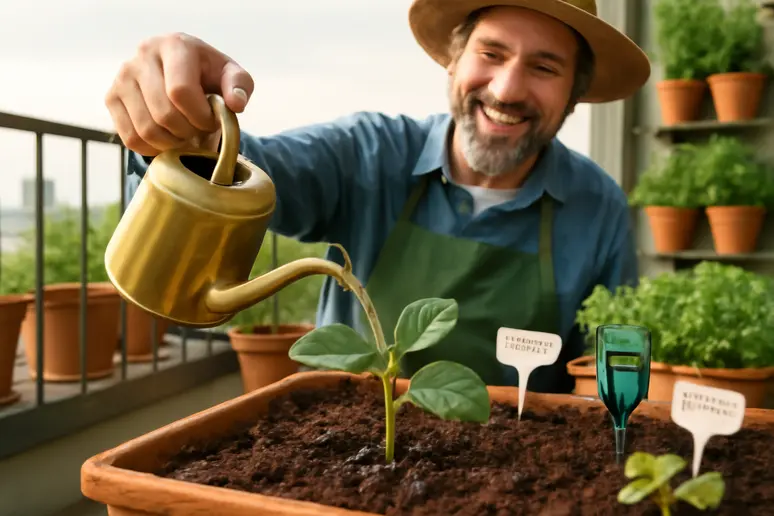 คู่มือปลูกผักบนระเบียง: เลือกกระถาง-ดิน-แสง-รดน้ำ